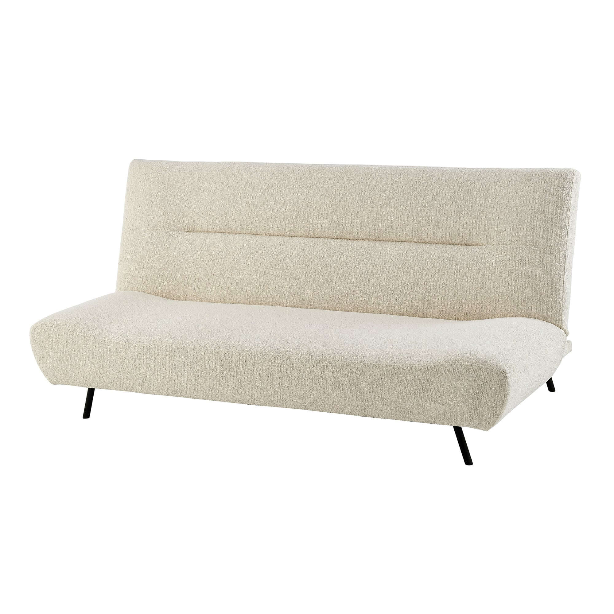 Cirrus Cream Boucle Click Clack 3 Seater Sofa Bed-5056536119384-Bargainia.com