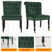 Winston Velvet Dining Chair With Wheels - Green-5056536103918-Bargainia.com