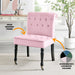 Winston Velvet Dining Chair With Wheels - Powder Pink-5056536103949-Bargainia.com