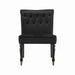 Winston Velvet Dining Chair With Wheels - Black-5056536103932-Bargainia.com