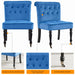 Winston Velvet Dining Chair With Wheels - Royal Blue-5056536103956-Bargainia.com