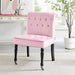 Winston Velvet Dining Chair With Wheels - Powder Pink-5056536103949-Bargainia.com