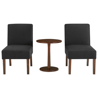 Paola Bistro Chairs & Side Table Set - Black-5056536102577-Bargainia.com