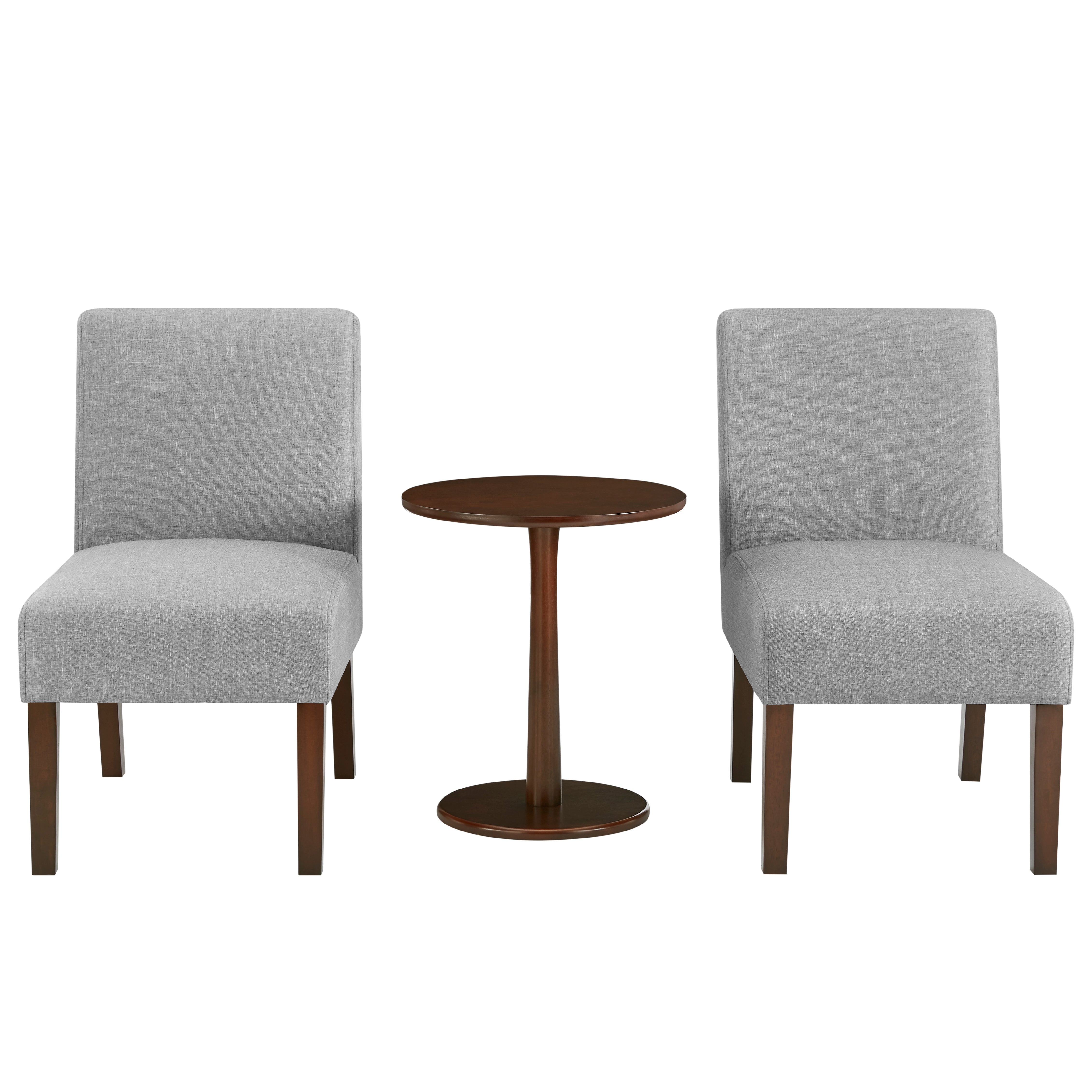 Paola Bistro Chairs & Side Table Set - Grey-5056536102560-Bargainia.com