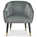 Revo Velvet Nailhead Trim Tub Armchair - Dark Grey-Bargainia.com