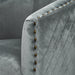 Revo Velvet Nailhead Trim Tub Armchair - Dark Grey-Bargainia.com