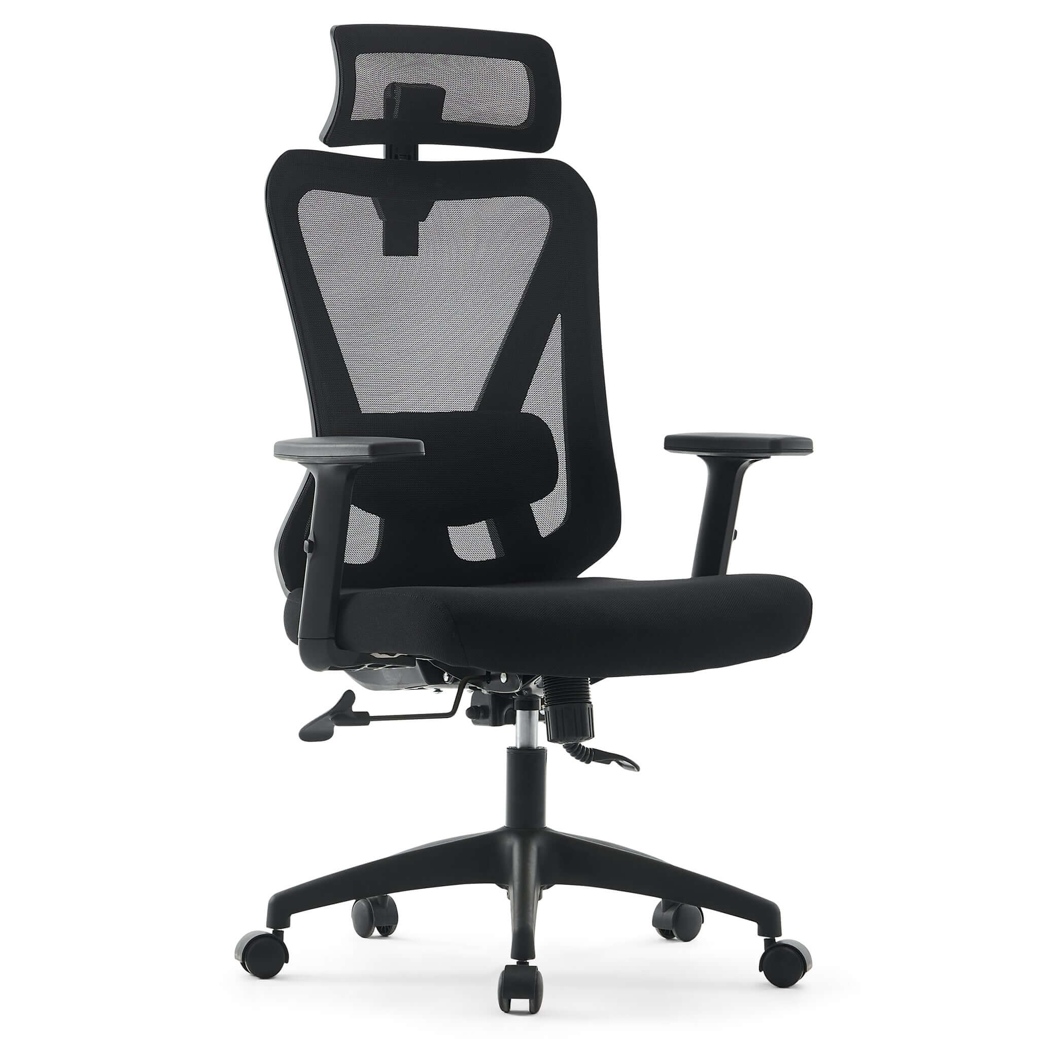 Ergonomic Black Fully Adjustable Mesh Office Gaming Chair-5056536118837-Bargainia.com