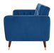 Victoria 3 Seater Velvet Click Clack Sofa Bed - Blue-5056150263630-Bargainia.com