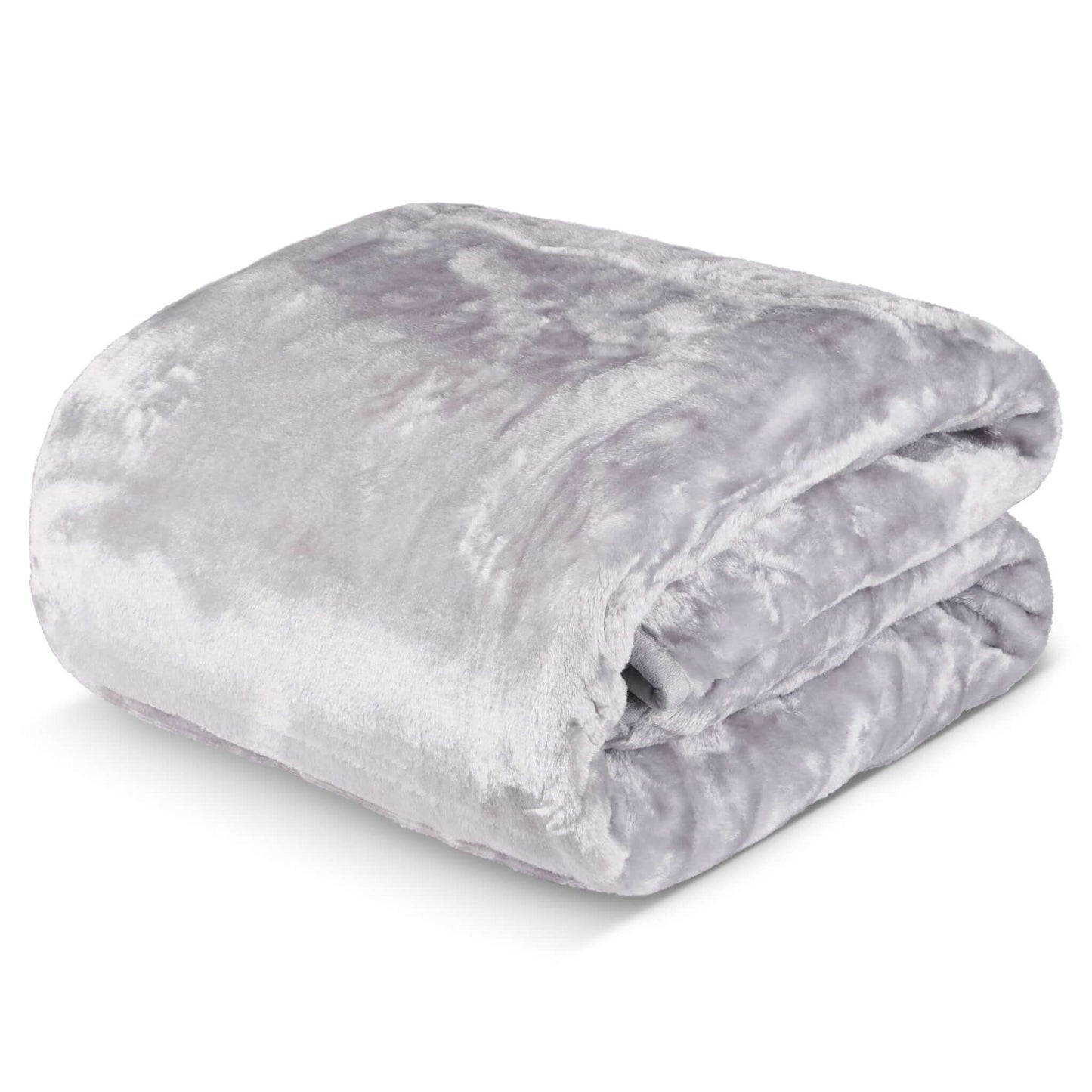 Hibernate Cosy Collection Soft Faux Mink Throw Thick Luxury Blanket - Light Silver