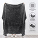 Soft Faux Mink Throw Double (150 x 200cm) - Charcoal-5056536106674-Bargainia.com