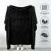 Soft Faux Mink Throw - 150 x 200cm - Black-Bargainia.com