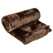 Soft Faux Mink Throw - 150 x 200cm - Brown-Bargainia.com