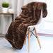 Soft Faux Mink Throw - 150 x 200cm - Brown-Bargainia.com