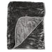 Soft Faux Mink Throw Double (150 x 200cm) - Charcoal-5056536106674-Bargainia.com