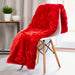 Soft Faux Mink Throw 150 x 200cm - Red-5056536106704-Bargainia.com