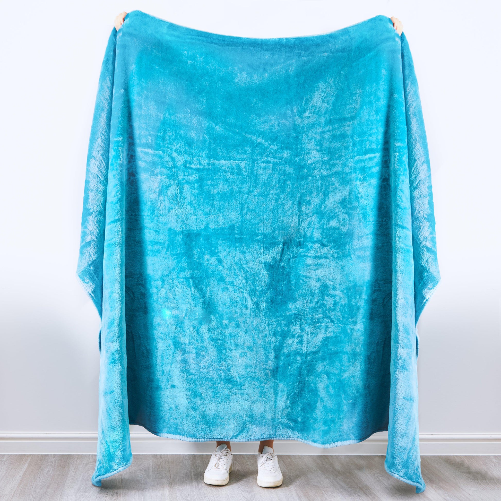 Soft Faux Mink Throw King Size (200 x 240cm) - Teal-5056536106803-Bargainia.com