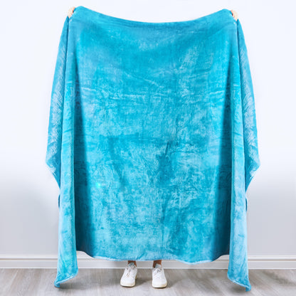 Soft Faux Mink Throw King Size (200 x 240cm) - Teal-5056536106803-Bargainia.com