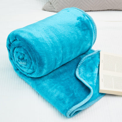 Soft Faux Mink Throw 200 x 240cm Teal - Bargainia-Bargainia.com