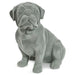 Pug Figurine - Grey Velvet - Sitting-5010792476537-Bargainia.com