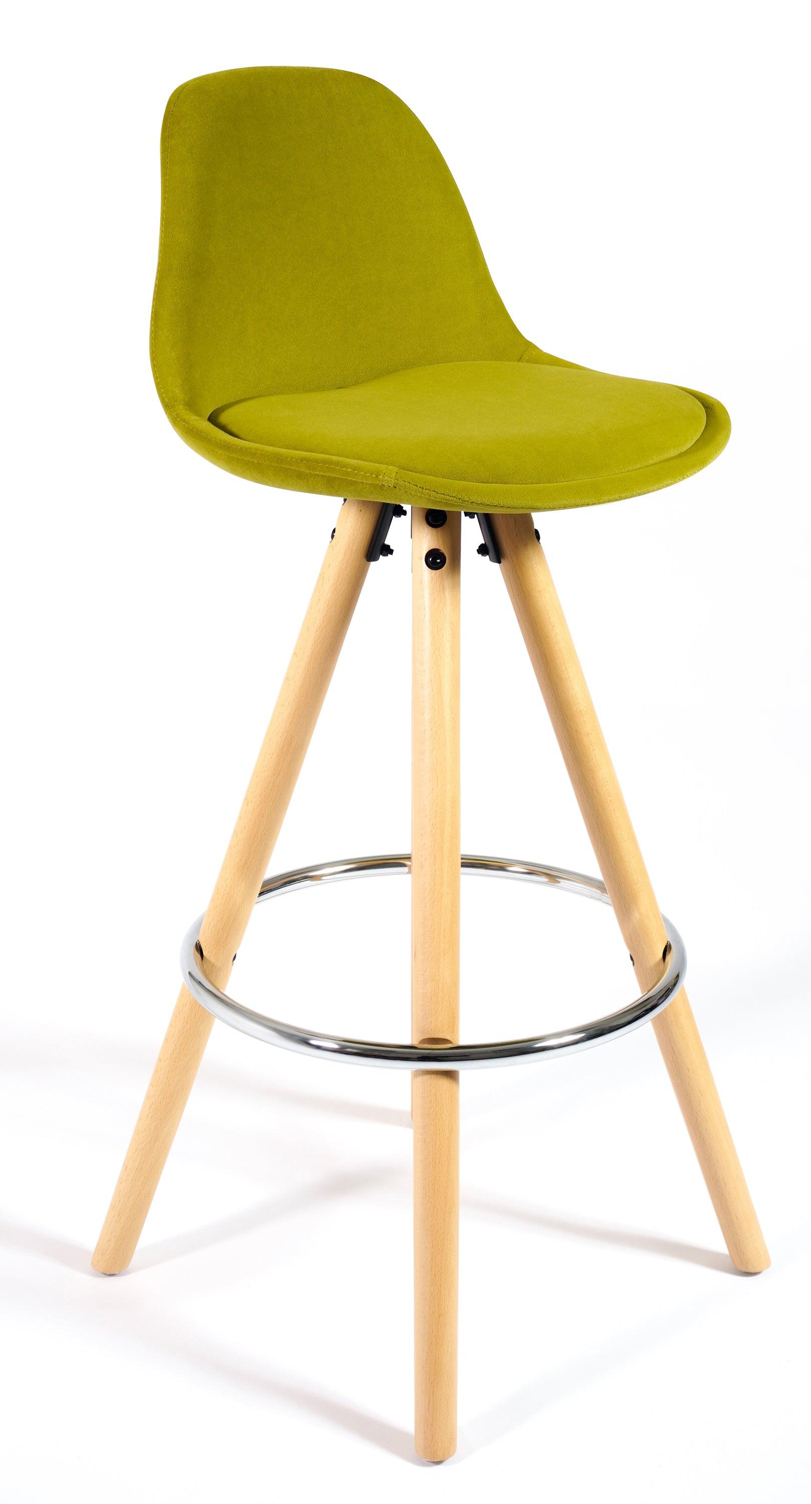 Barcelona Bar Stools - Set Of 2 - Olive Green-5056150252825-Bargainia.com