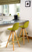 Scandi Style Barcelona Kitchen Bar Stools | Olive Green | Set Of 2-5056150252825-Bargainia.com