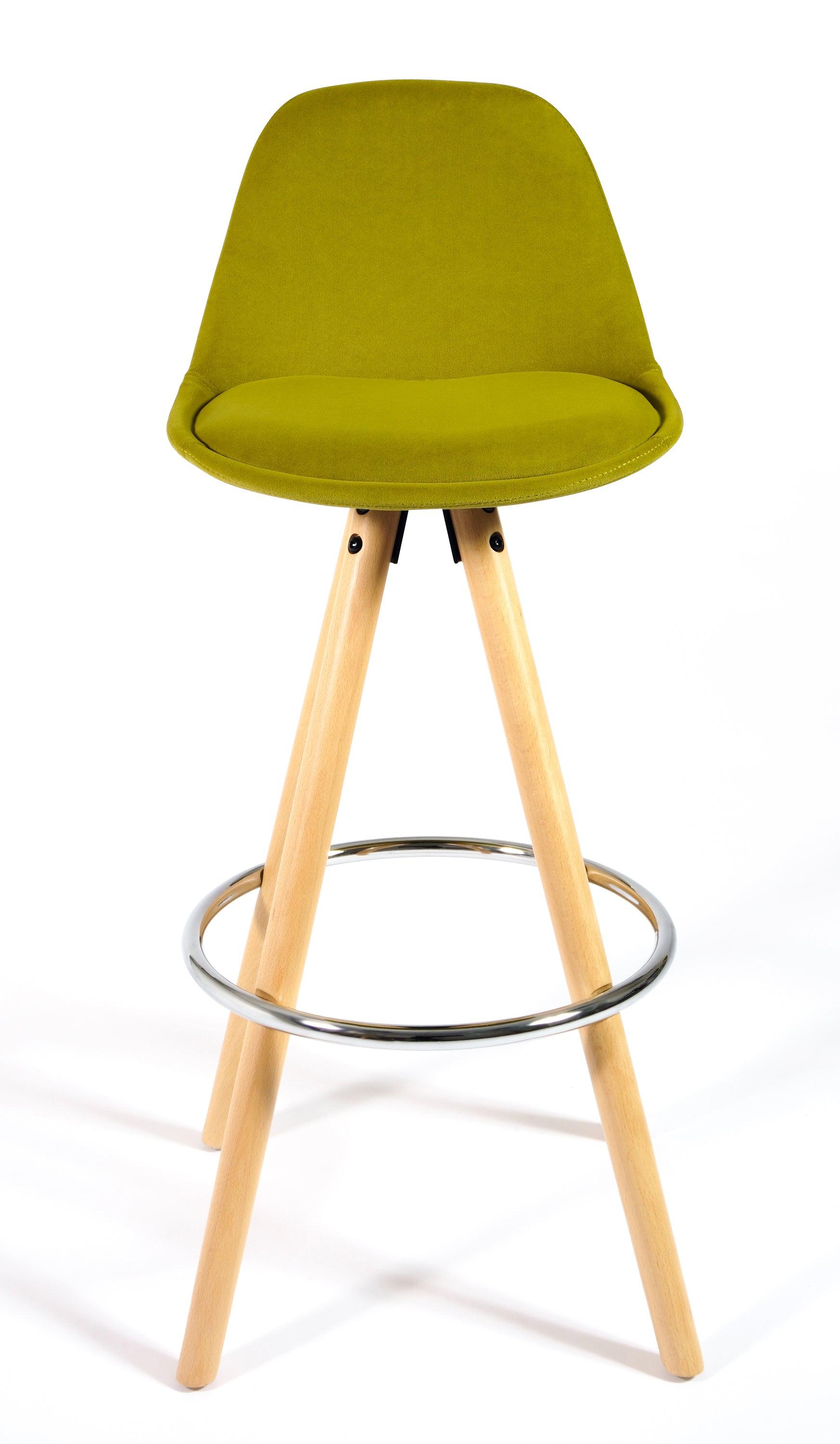 Barcelona Bar Stools - Set Of 2 - Olive Green-5056150252825-Bargainia.com