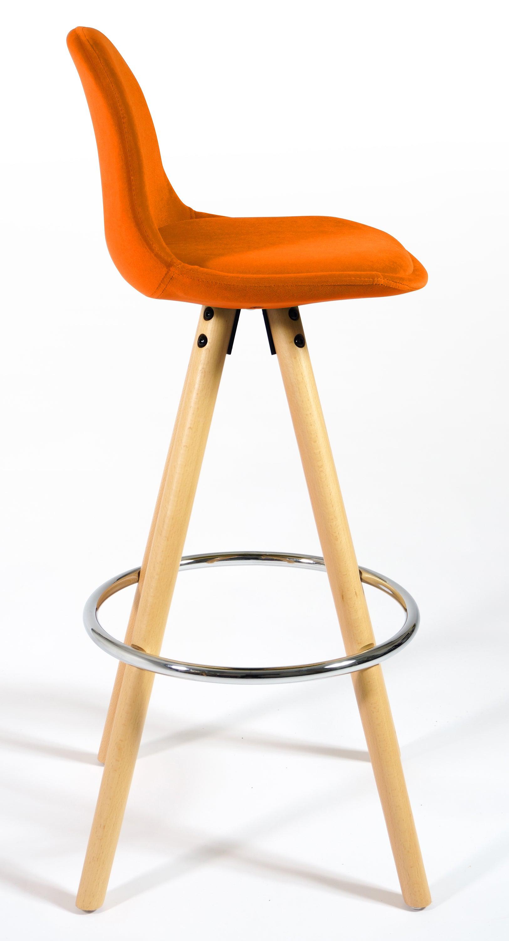 Barcelona Bar Stools - Set Of 2 - Terracotta Orange-5056150252856-Bargainia.com