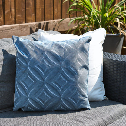 Blue Diamonds Outdoor Garden Cushion - 42 x 42cm-8713229053642-Bargainia.com