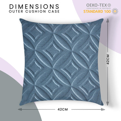 Blue Diamonds Outdoor Garden Cushion - 42 x 42cm-8713229053642-Bargainia.com