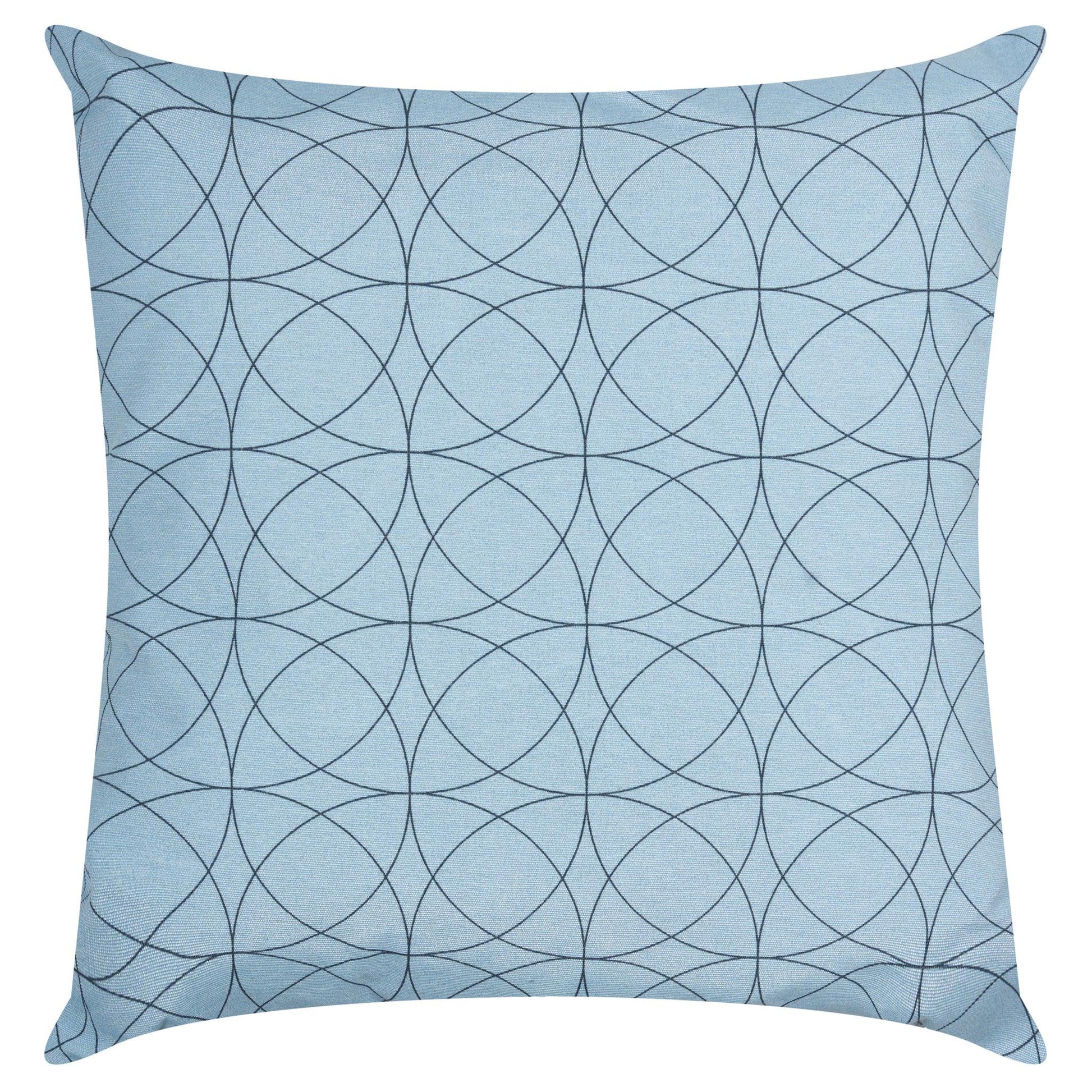 Blue Geometric Outdoor Garden Cushion - 42 x 42cm-8713229053659-Bargainia.com