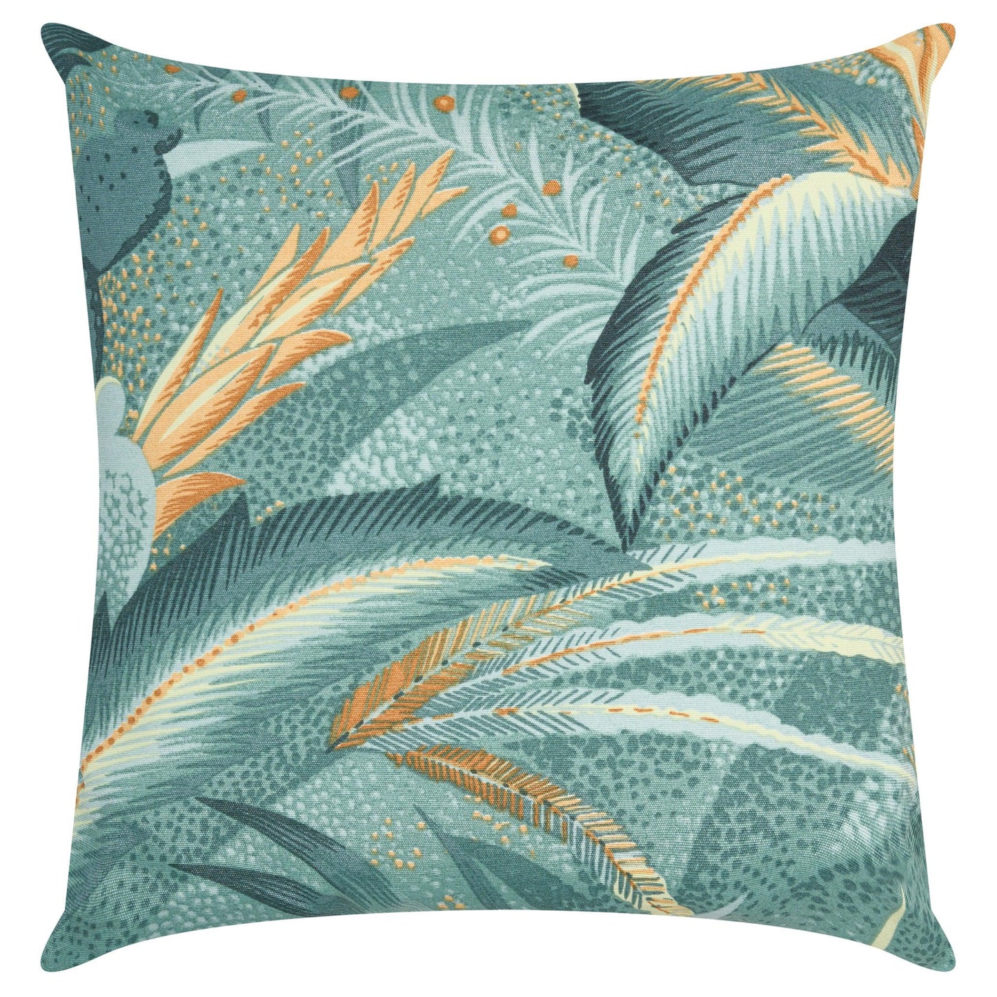 Green Leaves Outdoor Garden Cushion - 42 x 42cm-8713229053635-Bargainia.com