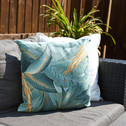 Green Leaves Outdoor Garden Cushion - 42 x 42cm-8713229053635-Bargainia.com