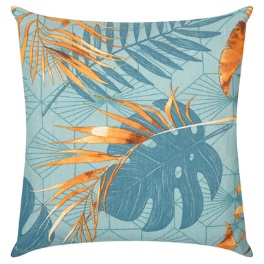 Gold Tropical Leaf Outdoor Garden Cushion - 42 x 42cm-8713229053642-Bargainia.com