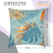 Gold Tropical Leaf Outdoor Garden Cushion - 42 x 42cm-8713229053642-Bargainia.com