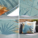 Gold Tropical Leaf Outdoor Garden Cushion - 42 x 42cm-8713229053642-Bargainia.com