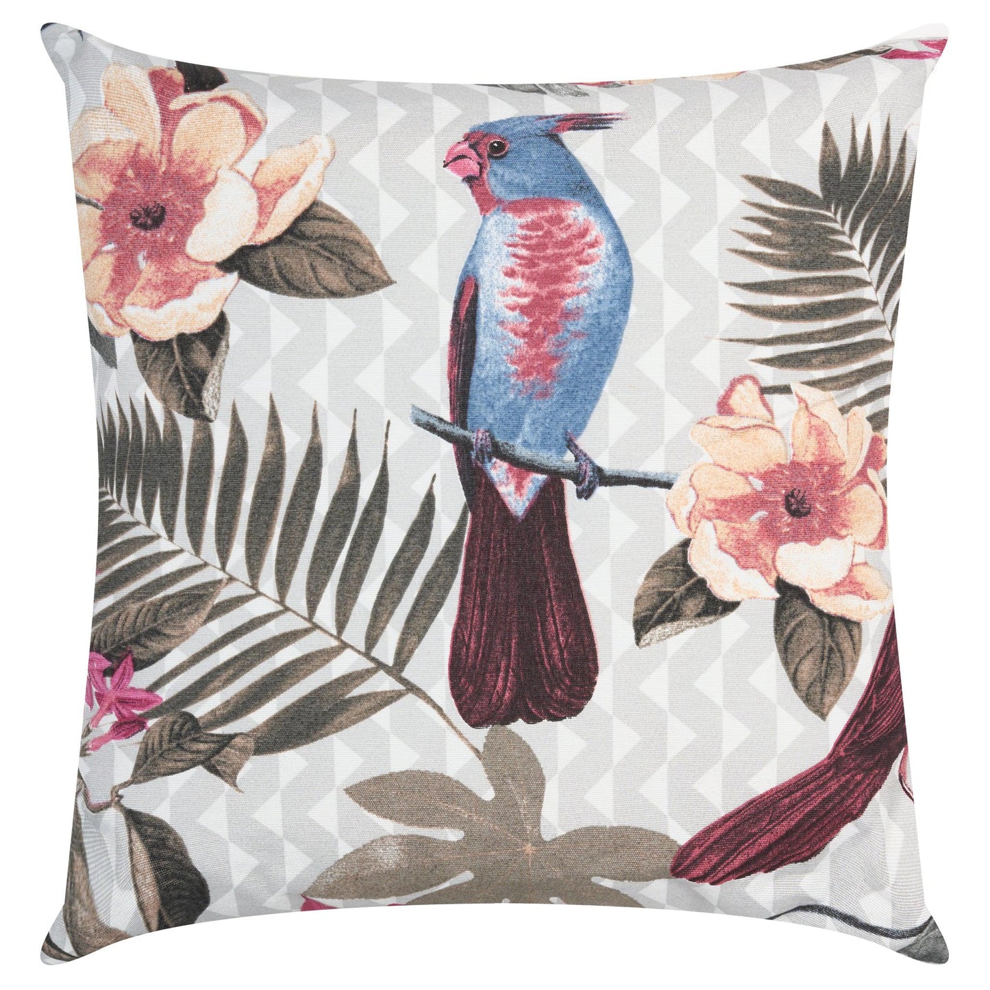 Blue Tropical Birds Outdoor Garden Cushion - 42 x 42cm-8713229053659-Bargainia.com