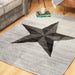 Grey & Black Modern Star Motif Rug - Plus-Bargainia.com