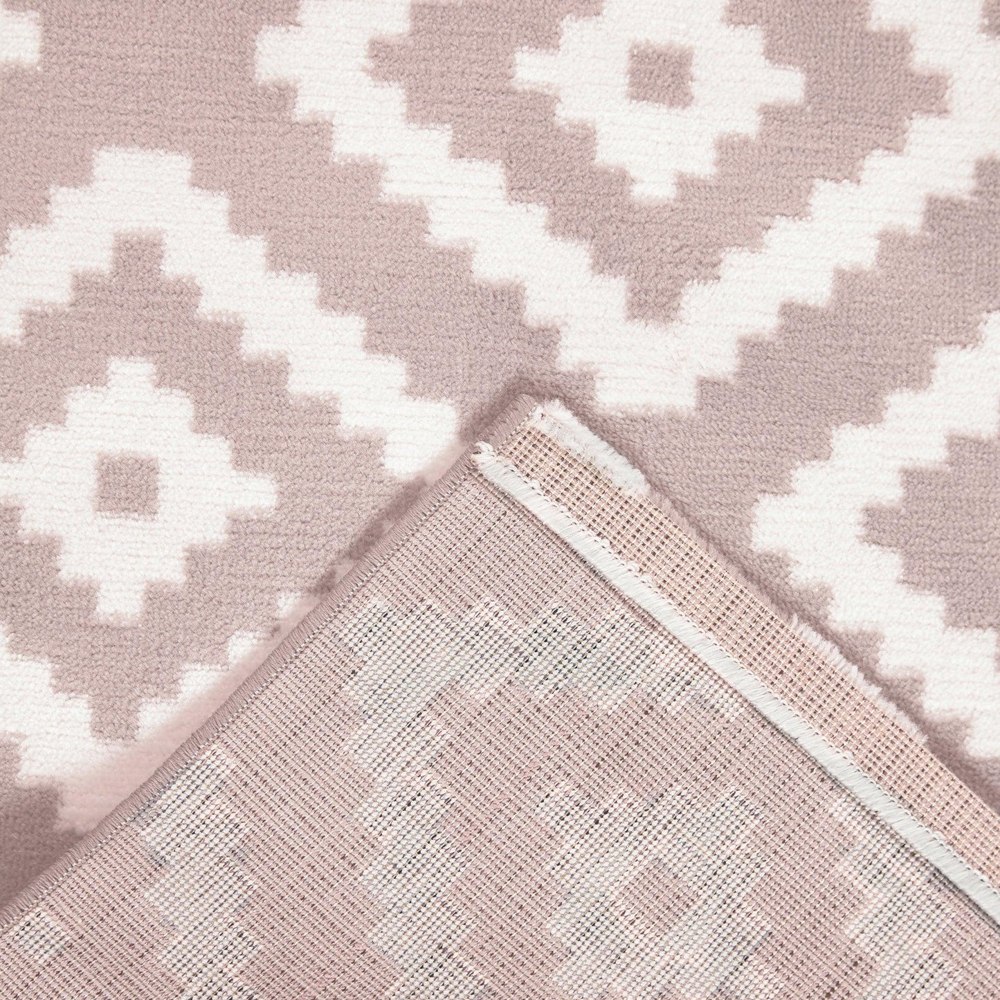 Pink Modern Tiles Motif Rug - Plus-Bargainia.com