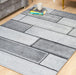 Grey & Black Modern Rectangles Rug - Plus-Bargainia.com