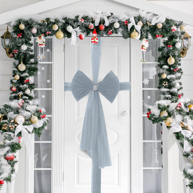 Luxury DIY Door Bow With Insert - Silver-5050565493330-Bargainia.com