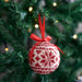 Set of 6 Christmas Baubles - Red Knit Look-5050565416797-Bargainia.com