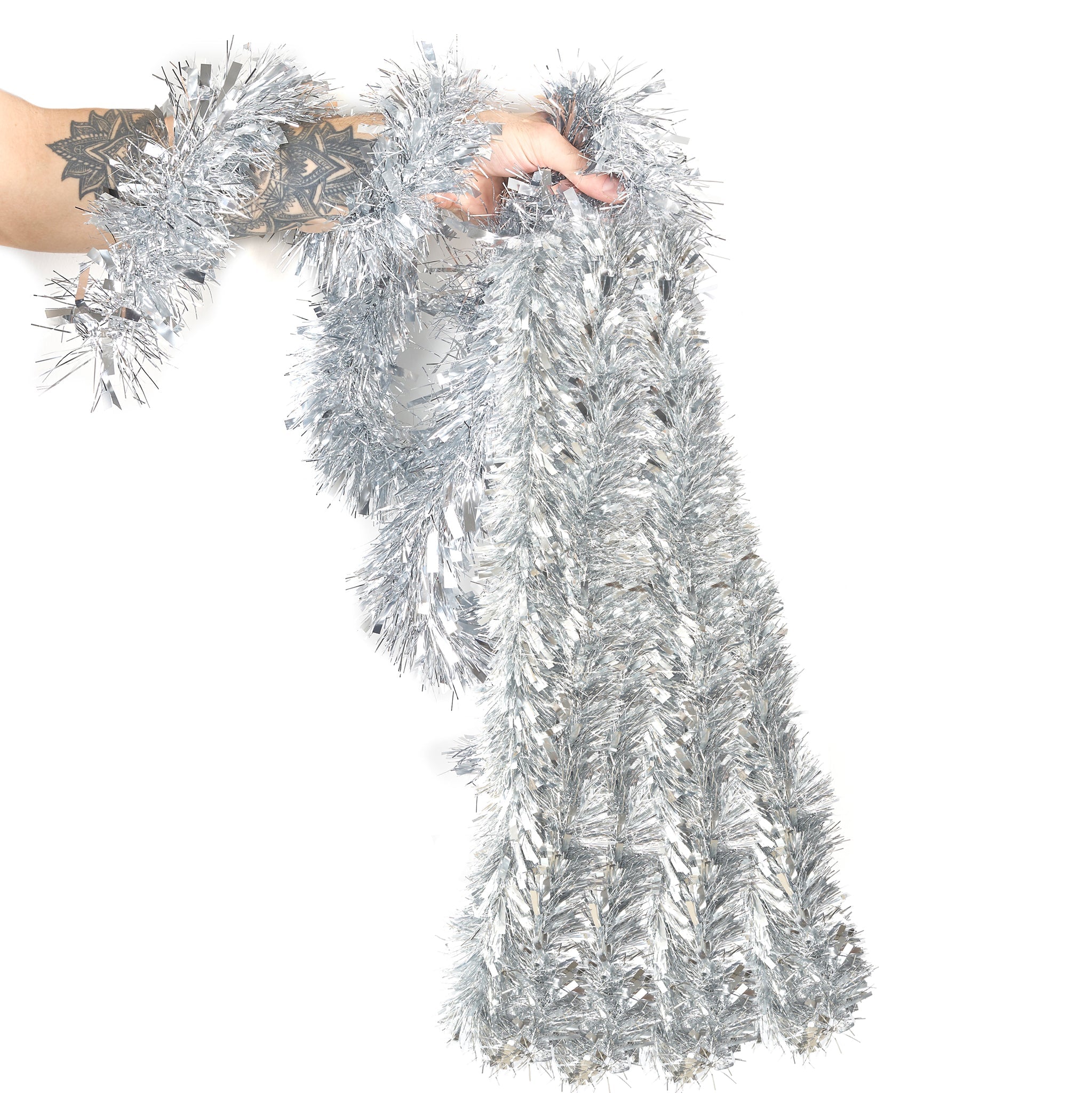 2m Thick Tinsel - Silver-5050565289100-Bargainia.com