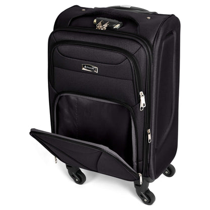 Cabin Bag Luggage Suitcase Set On Wheels - 2 Pieces, Assorted Colours-Bargainia.com