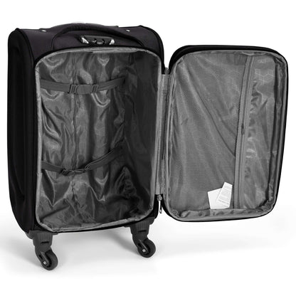 Cabin Bag Luggage Suitcase Set On Wheels - 2 Pieces, Assorted Colours-Bargainia.com