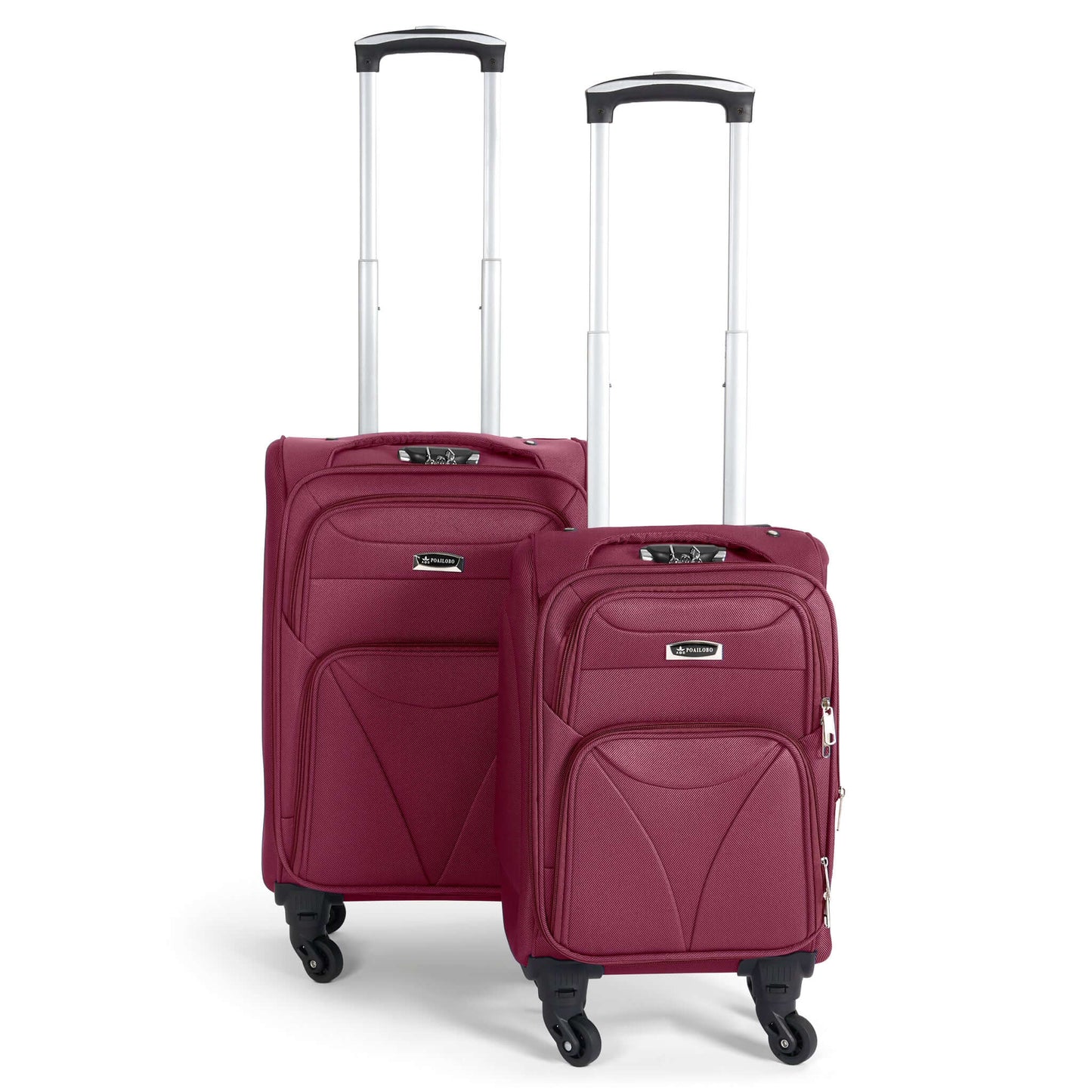 Cabin Bag Luggage Suitcase Set On Wheels - 2 Pieces, Assorted Colours-Bargainia.com