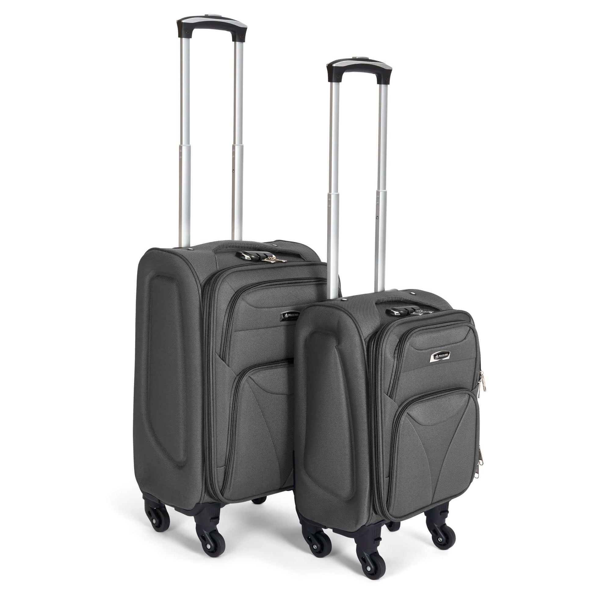 Cabin Bag Luggage Suitcase Set On Wheels - 2 Pieces, Assorted Colours-Bargainia.com