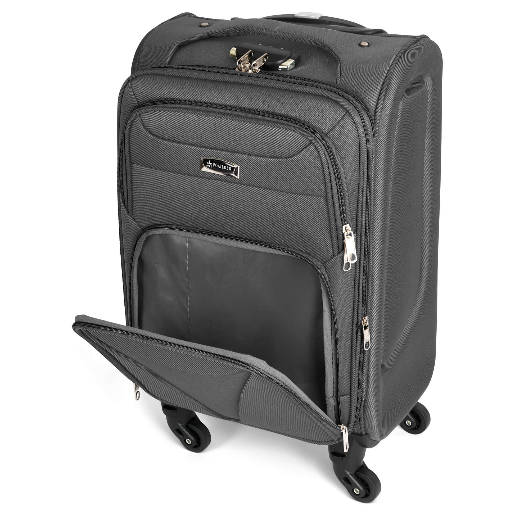 Cabin Bag Luggage Suitcase Set On Wheels - 2 Pieces, Assorted Colours-Bargainia.com