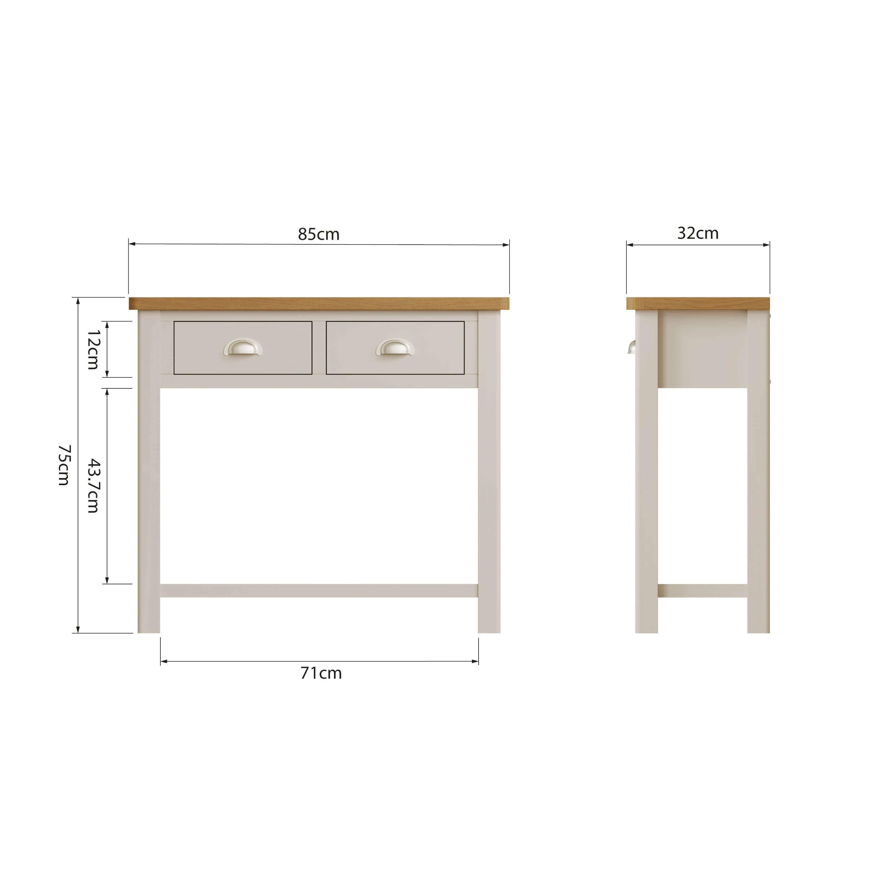 Maya Dove Grey Oak Console Table