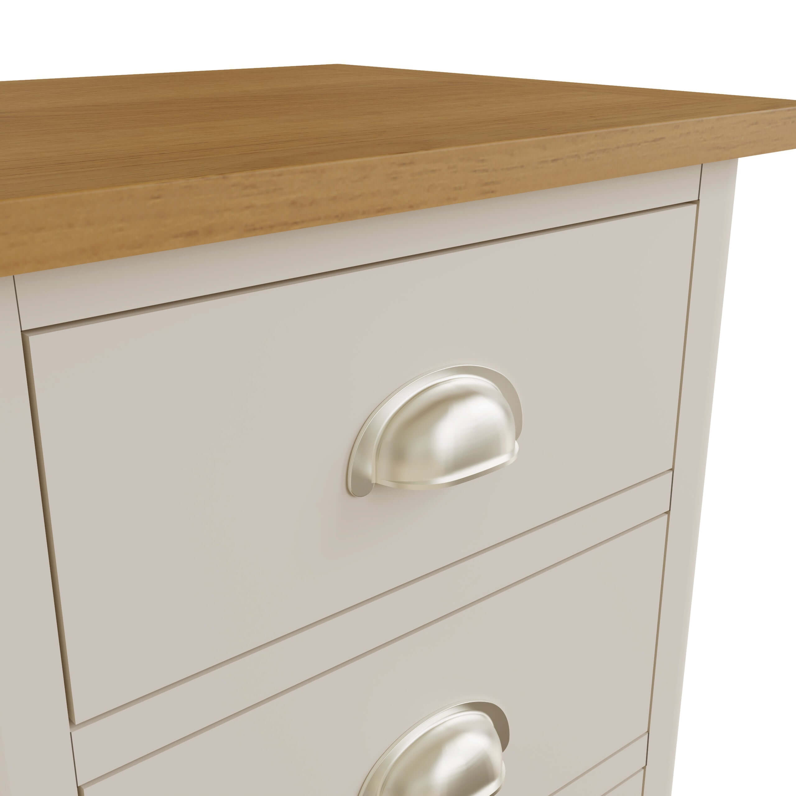 Maya Dove Grey Oak 3 Drawer Bedside Table