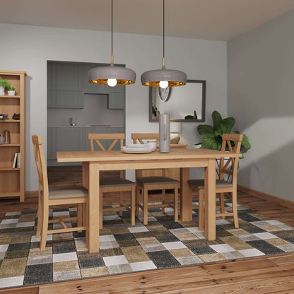 Clara Rustic Oak 1.2M Extending Dining Table